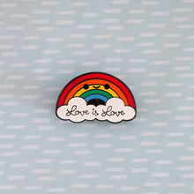 Load image into Gallery viewer, Love is Love Rainbow Enamel Pin