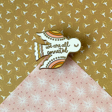 Load image into Gallery viewer, We Are All Connected Enamel Dove Pin
