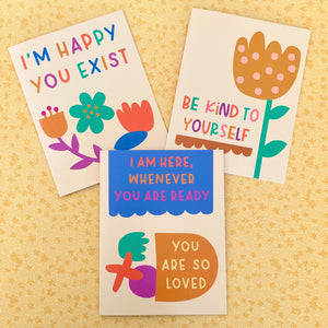 Be Kind to Yourself Greeting Card: Mental Health & Emotional Support
