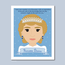Load image into Gallery viewer, Sheroes Collection: Princess Diana 8x10 Art Print