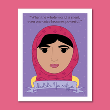 Load image into Gallery viewer, Sheroes Collection: Malala Yousafzai 8x10 Art Print