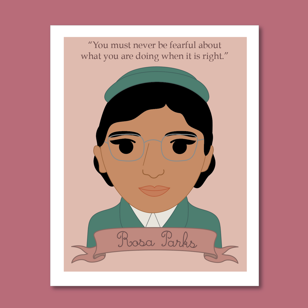 Sheroes Collection: Rosa Parks 8x10 Art Print