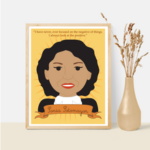 Load image into Gallery viewer, Sheroes Collection: Sonia Sotomayor 8x10 Art Print