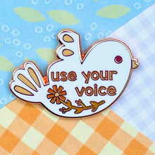 Load image into Gallery viewer, Use Your Voice, Allyship, Affirmation Enamel Pin