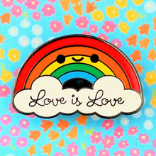 Load image into Gallery viewer, Love is Love Rainbow Enamel Pin