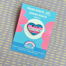 Load image into Gallery viewer, Trans Rights are Human Rights Enamel Pin