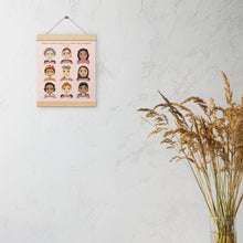 Load image into Gallery viewer, Inspiring Women in History Poster with Wood Hangers