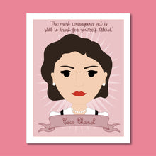 Load image into Gallery viewer, Sheroes Collection: Coco Chanel 8x10 Art Print