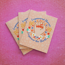 Load image into Gallery viewer, 3 Card Pack: Empowered Women Empower the World Greeting Cards
