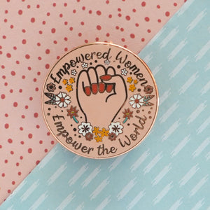 Empowered Women Empower the World Card, Enamel Pin & Sticker Gift Set