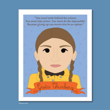 Load image into Gallery viewer, Sheroes Collection: Greta Thunberg 8x10 Art Print