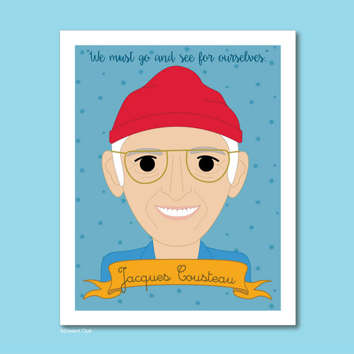 Heroes Collection: Jacques Cousteau 8x10 Art Print