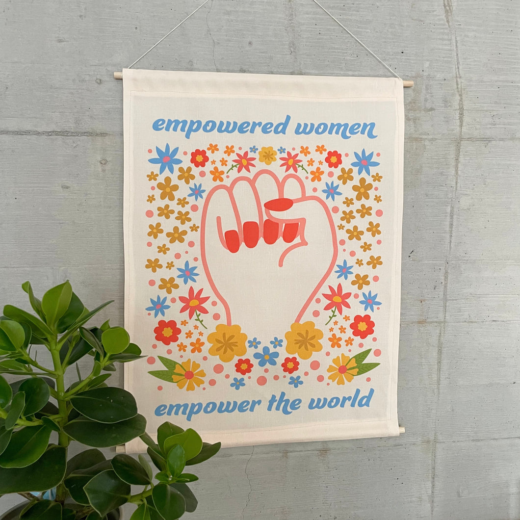 Empowered Women Empower the World Canvas Wall Hanging