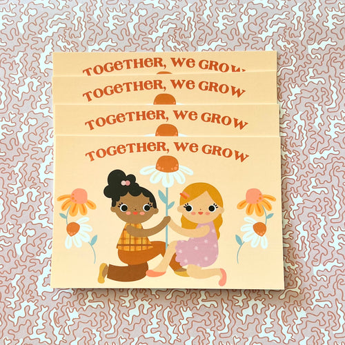 Together We Grow 4 pc. Postcard Set