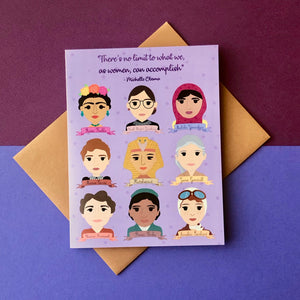 Women in History Famous Women Empowerment Greeting Card