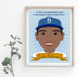 Heroes Collection: Jackie Robinson 8x10 Art Print