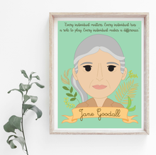 Load image into Gallery viewer, Sheroes Collection: Jane Goodall 8x10 Art Print