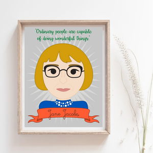 Sheroes Collection: Jane Jacobs 8x10 Art Print