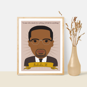 Heroes Collection: Malcolm X 8x10 Art Print