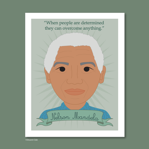 Heroes Print: Nelson Mandela 8x10 Art Print