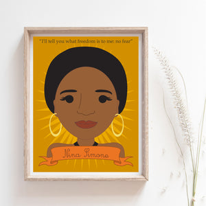 Sheroes Collection: Nina Simone 8x10 Art Print