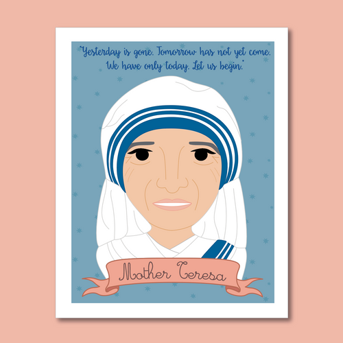 Sheroes Collection: Mother Teresa 8x10 Art Print