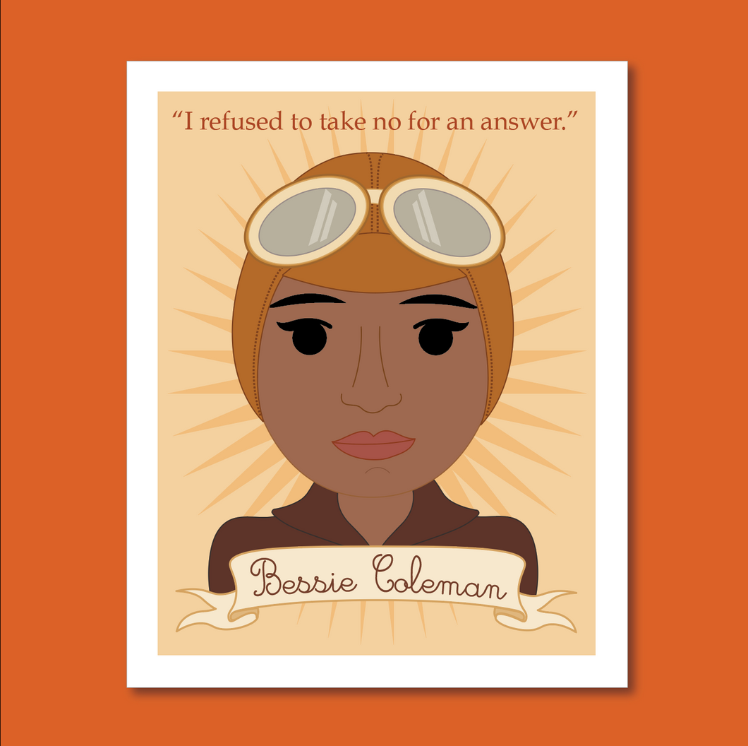 Sheroes Collection: Bessie Coleman 8x10 Art Print