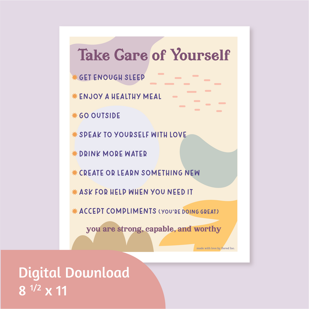 Download: Take Care of Yourself Self-Care, Self-Love Tips, Affirmations