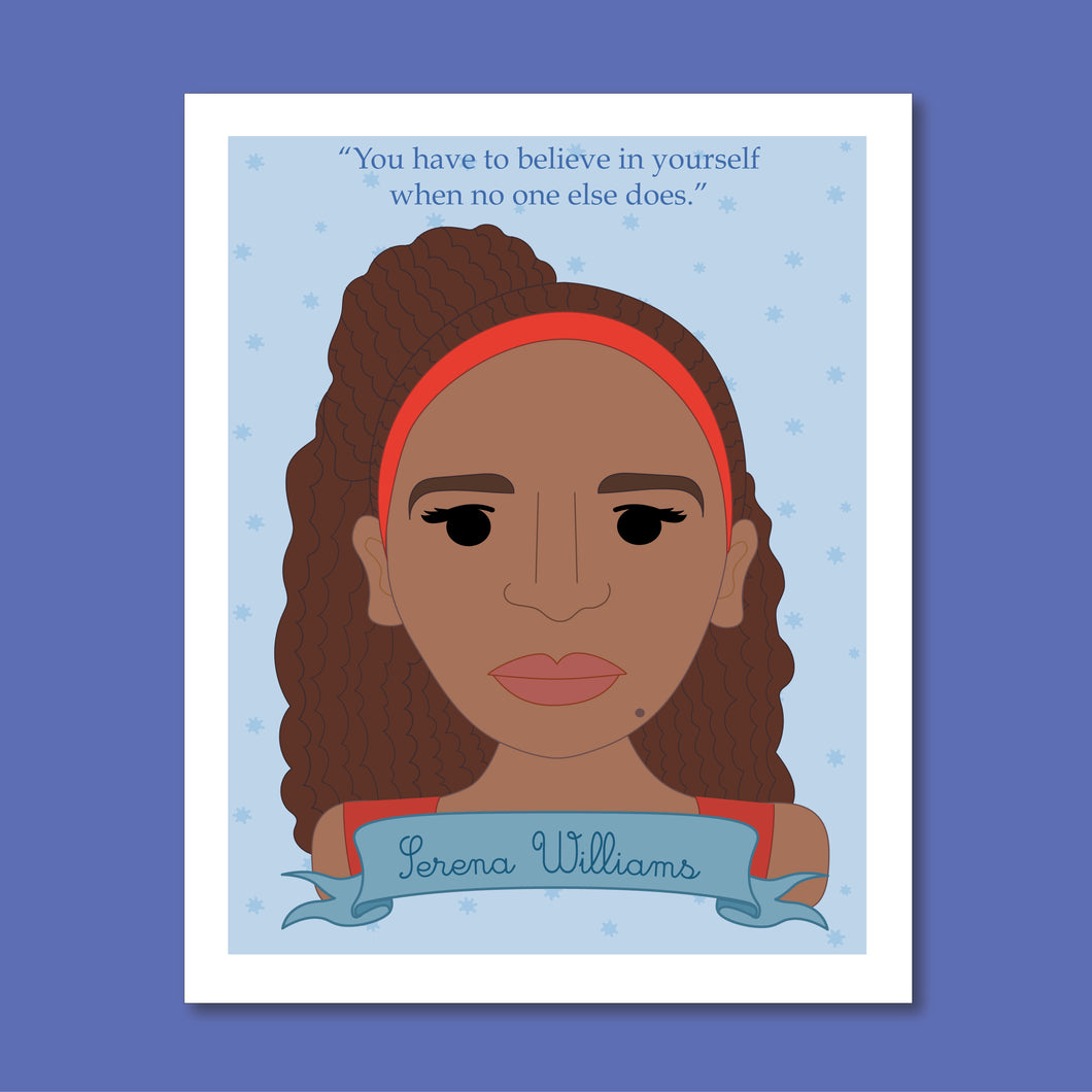 Sheroes Collection: Serena Williams 8x10 Art Print
