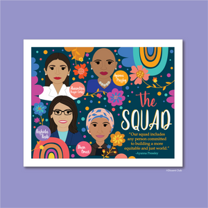 Women of "The Squad": Ocasio-Cortez, Omar, Pressley & Tlaib 8x10 Art Print